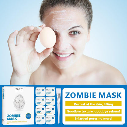 ANCAI 2025 New Zombie Facial Mask – Hydrating Clay Mud Mask for Pore Tightening & Lifting (1 Box, 8 Pcs)