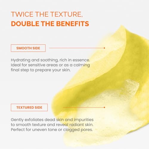 PLANTIFIQUE Kojic Acid and Turmeric Pads for Dark Spots – Lab Tested – 60 Face Cleansing Pads with Ceramides, Niacinamide & Vitamin C Avelisse