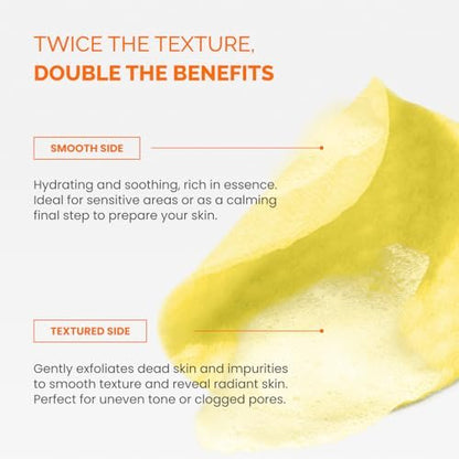 PLANTIFIQUE Kojic Acid and Turmeric Pads for Dark Spots – Lab Tested – 60 Face Cleansing Pads with Ceramides, Niacinamide & Vitamin C Avelisse