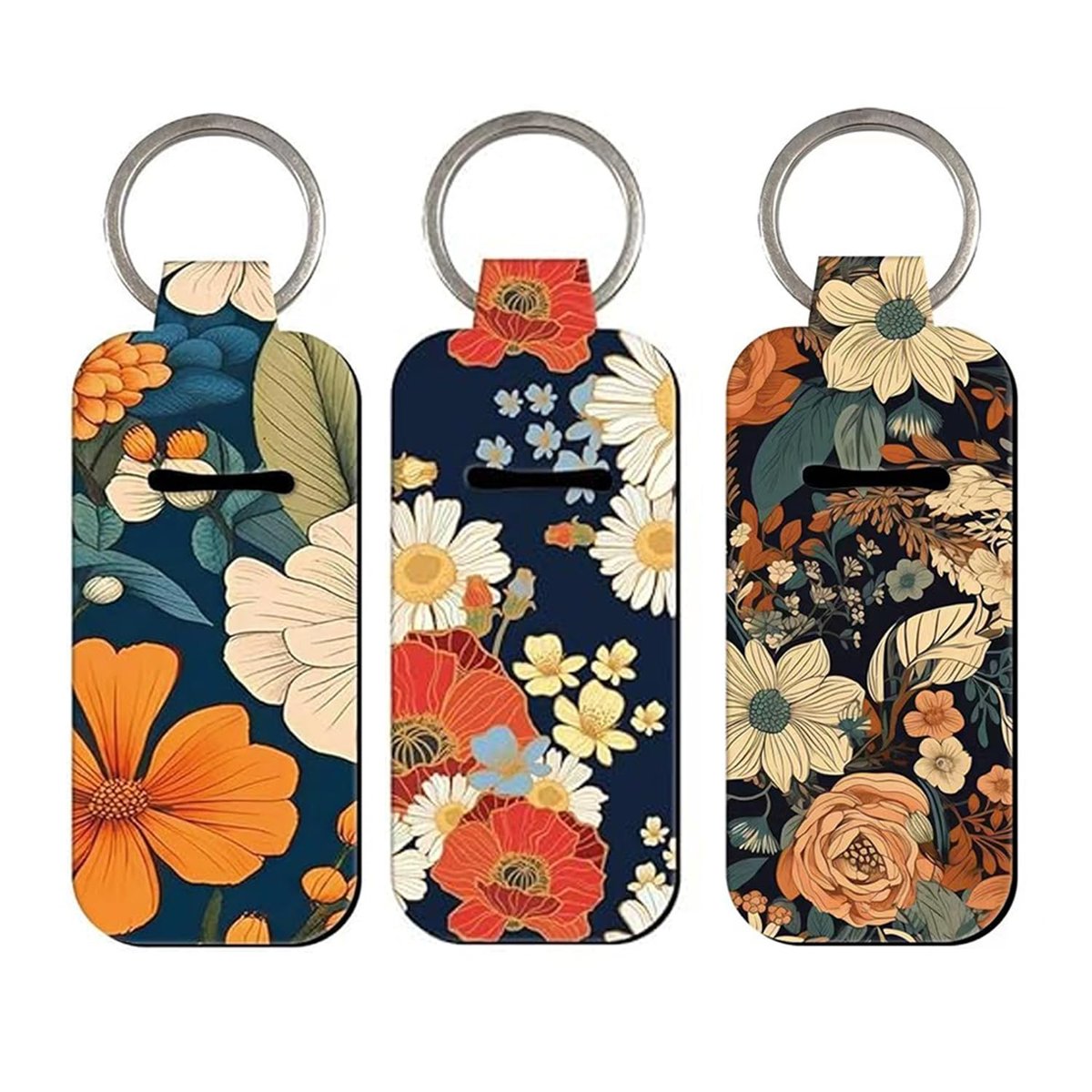 Caiqicome Chapstick Holder Keychain Portable Lip Balm Holder Key Chain with Clip - Lip Gloss Holders Keychain Lip Balm Sleeve Pouch Organizer for Women Girls - görsel 1