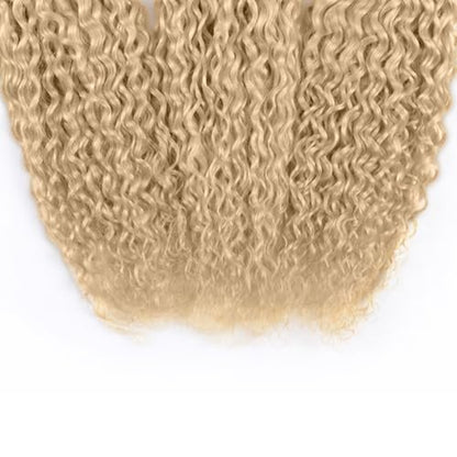 #22 Ash Blonde Water Wave Human Hair Bundles 16 18 20 Inch Unprocessed Brazilian Virgin Hair 3 Bundle Set 50g Each