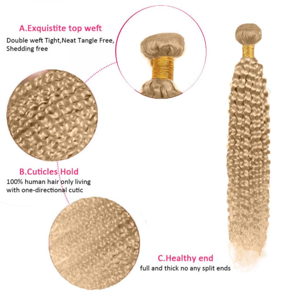 #22 Ash Blonde Water Wave Human Hair Bundles 16 18 20 Inch Unprocessed Brazilian Virgin Hair 3 Bundle Set 50g Each - görsel 5