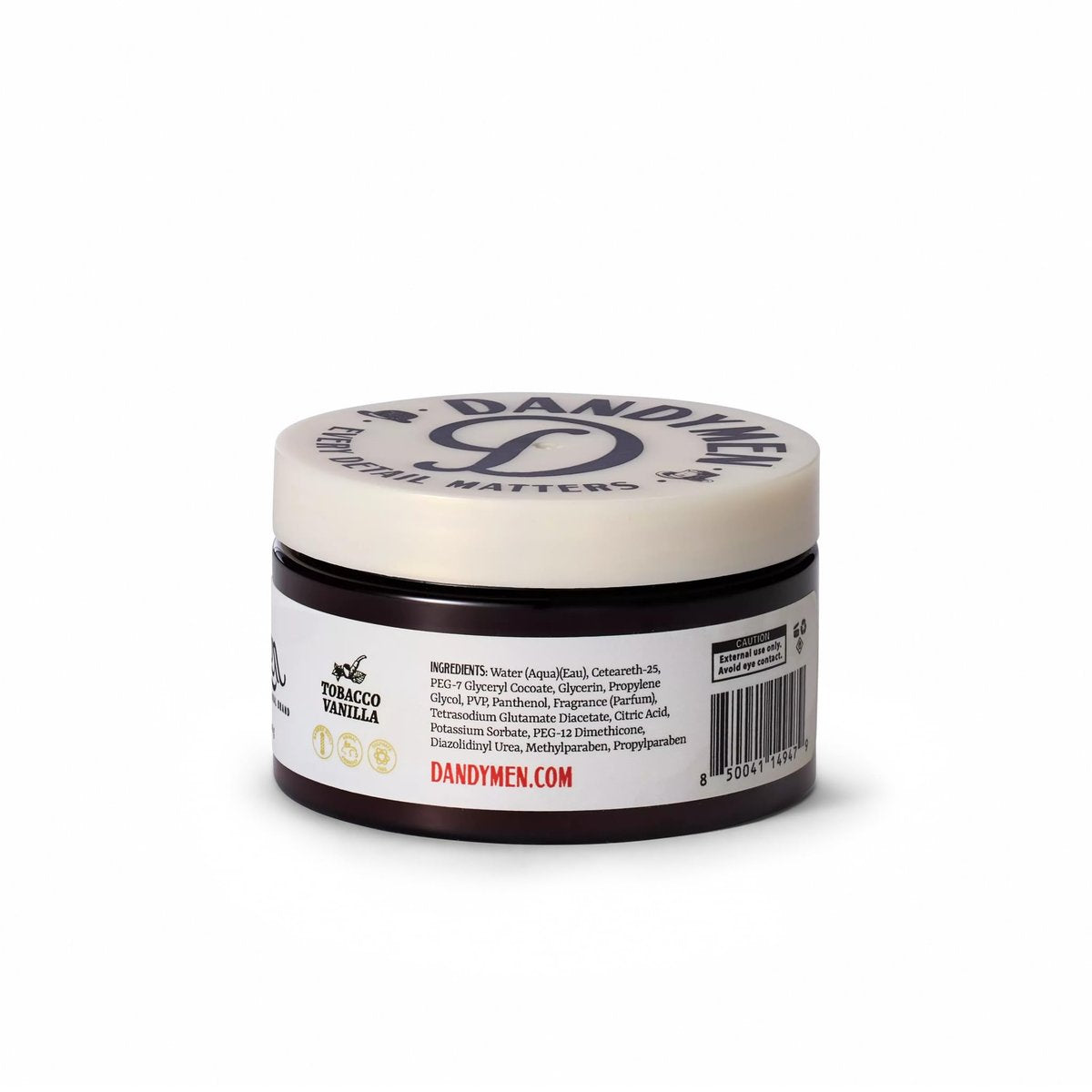 DandyMen Pomade – Strong Hold, High Shine, Hydrating Formula with Pro-Vitamin B5 – Tobacco Vanilla Scent – 4 oz Avelisse