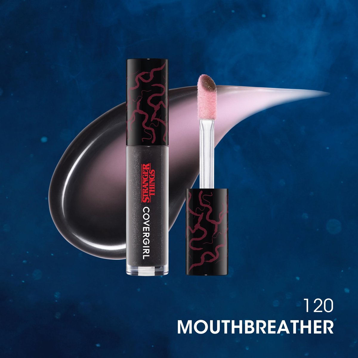 COVERGIRL x STRANGER THINGS The Bite PH Transforming Lip Gloss - 120 Mouthbreather (Black to PH Pink) Avelisse