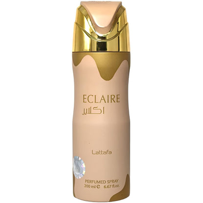 Lattafa Eclaire Gourmand Sweet Floral Musky Perfumed Deodorant Spray for Women, 6.67 oz / 200 ml