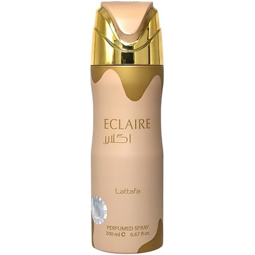 Lattafa Eclaire Gourmand Sweet Floral Musky Perfumed Deodorant Spray for Women, 6.67 oz / 200 ml - görsel 1