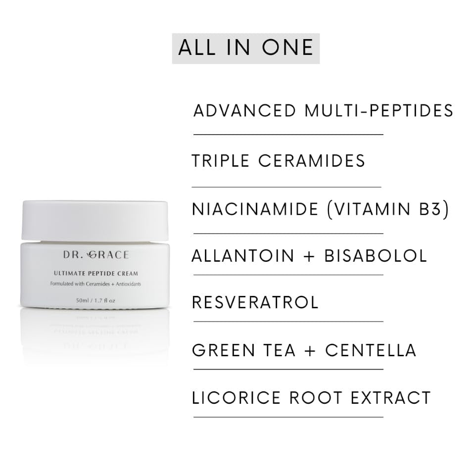 Dr. Grace Ultimate Peptide Cream – Anti-Aging Face Moisturizer, 1.7 Fl Oz Avelisse