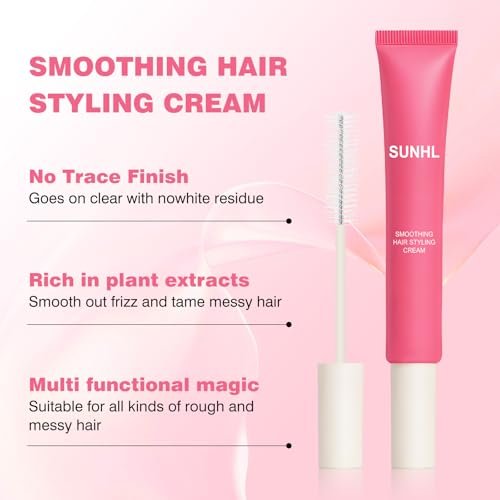 Sunnyholiday Styling Cream for Hair – Taming Wand 3-in-1 Formula Controls Flyaways, Smooths Frizz & Styles Edges – Lightweight Hold, No Flaking – Slick Back Hair Products for All Hair Types (0.6 oz) - görsel 12