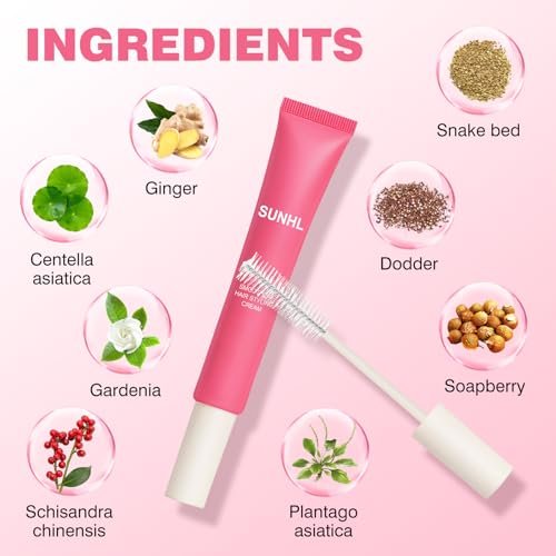 Sunnyholiday Styling Cream for Hair – Taming Wand 3-in-1 Formula Controls Flyaways, Smooths Frizz & Styles Edges – Lightweight Hold, No Flaking – Slick Back Hair Products for All Hair Types (0.6 oz) - görsel 8