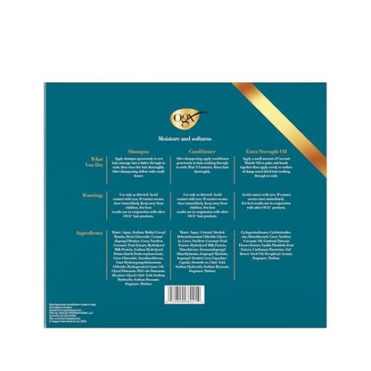 OGX Nourishing + Coconut Milk Shampoo & Conditioner & Extra Strength Damage Remedy + Coconut Miracle Oil Penetrating Hair Oil 3-Piece Hydration Set Avelisse