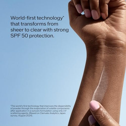 Shiseido Urban Environment Mineral Clear Sunscreen SPF 50 - Visibly Improves Skin Tone, Radiance, Wrinkles & Firmness - Water Resistant for 40 Minutes - Non-Comedogenic - 1 fl oz Avelisse