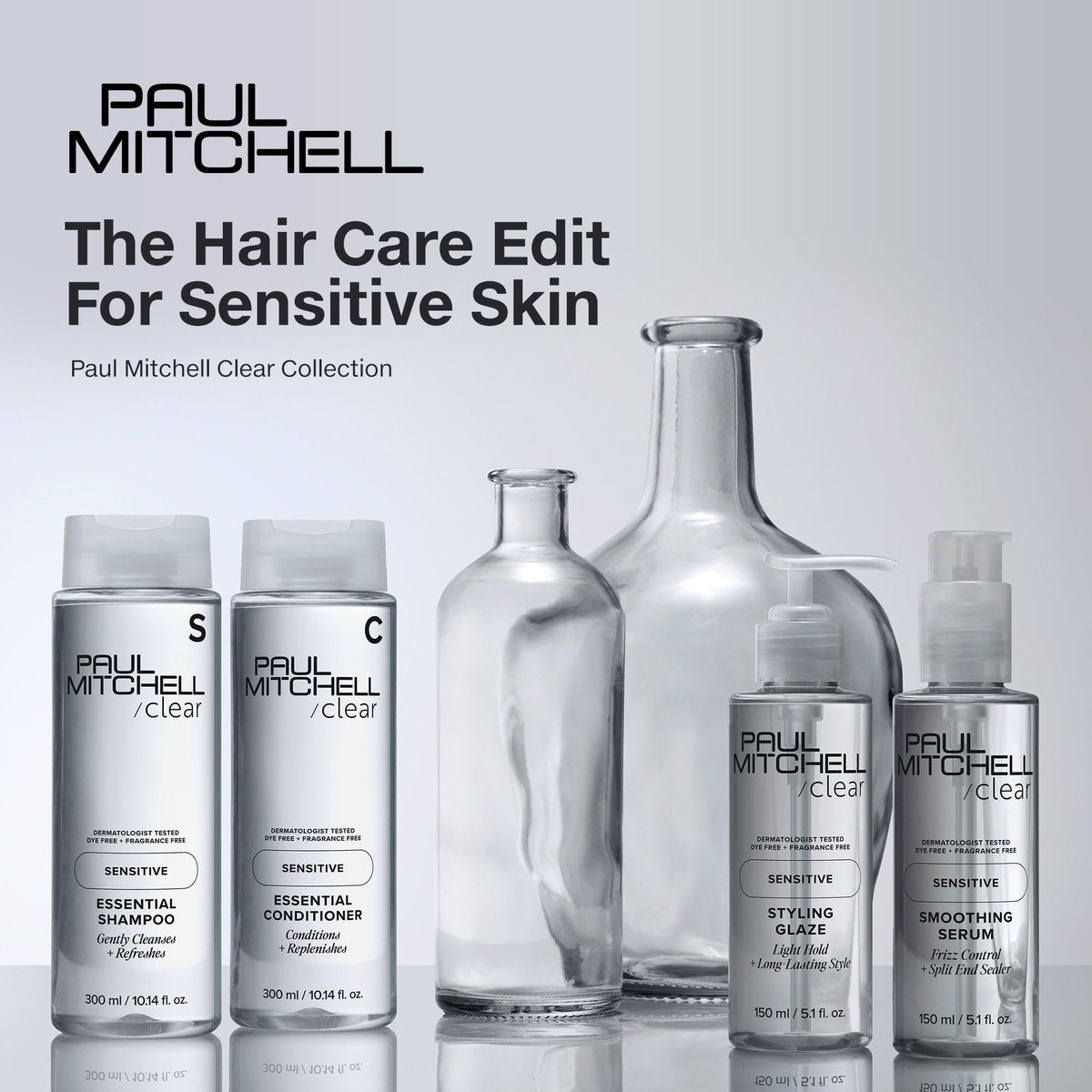 Paul Mitchell Clear Styling Glaze, Fragrance Free, For Sensitive Scalp + Skin, 5.1 fl. oz Avelisse