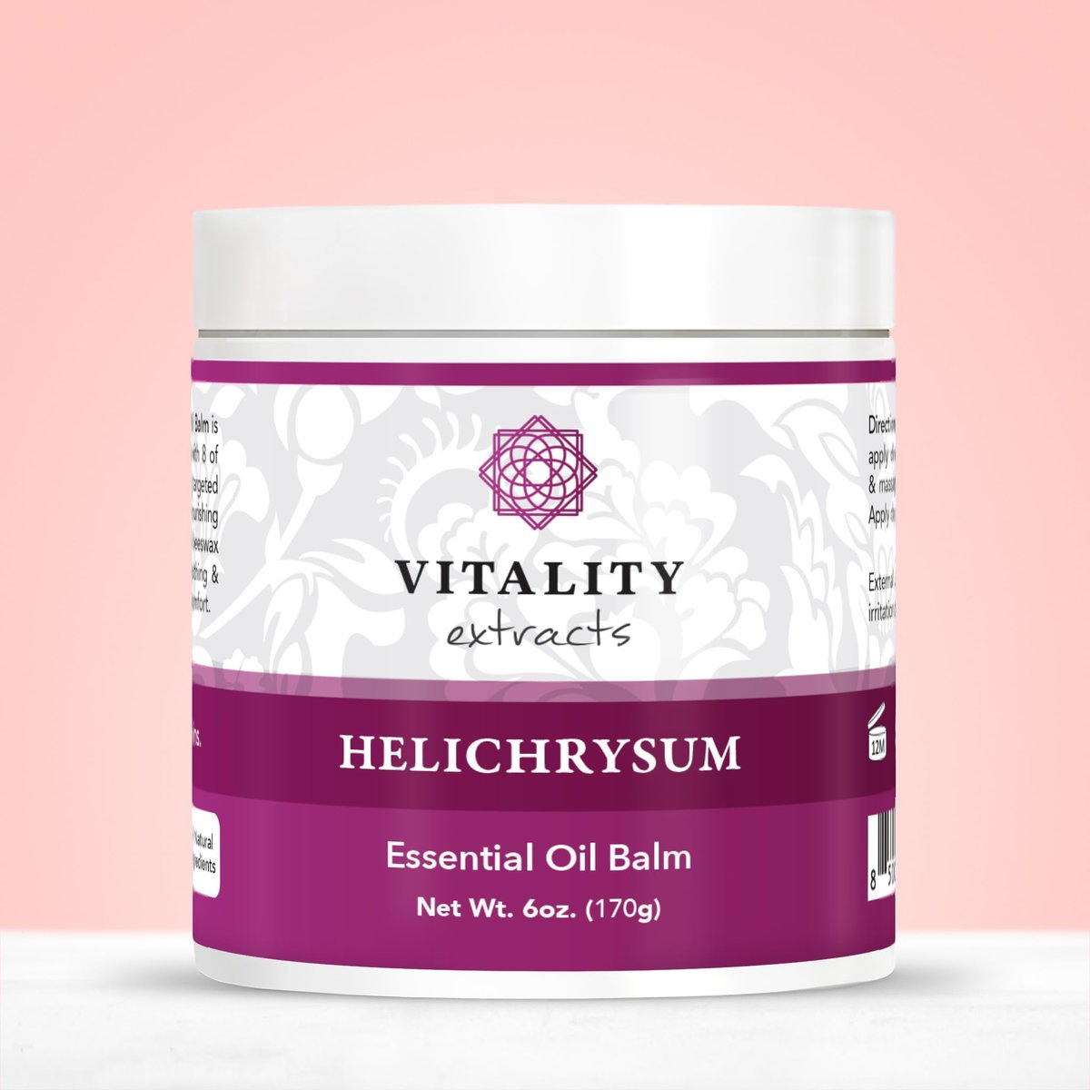 Vitality Extracts Helichrysum Balm - 6oz, Helichrysum Gymnocephalum, Beeswax, Almond Oil, Ultra-Moisturizing Skin Healing Full Body Hydration Avelisse