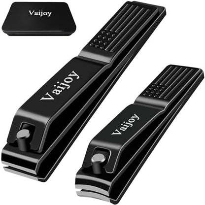 VAIJOY Nail Clippers Set – Stainless Steel Fingernail and Toenail Trimmer for Men & Women with Tin Case Avelisse