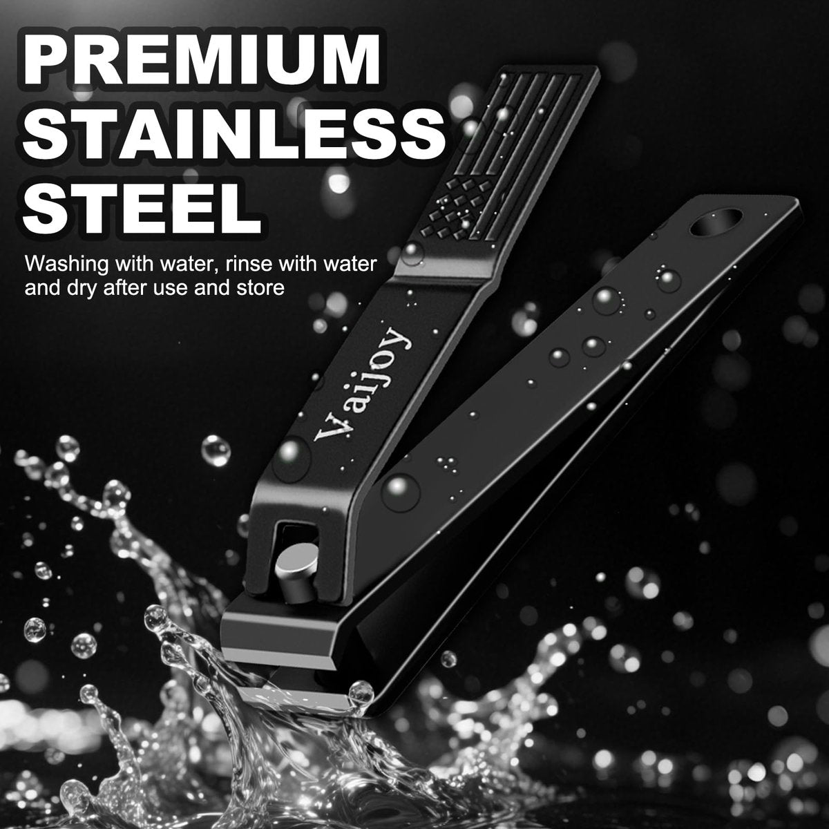 VAIJOY Nail Clippers Set – Stainless Steel Fingernail and Toenail Trimmer for Men & Women with Tin Case Avelisse