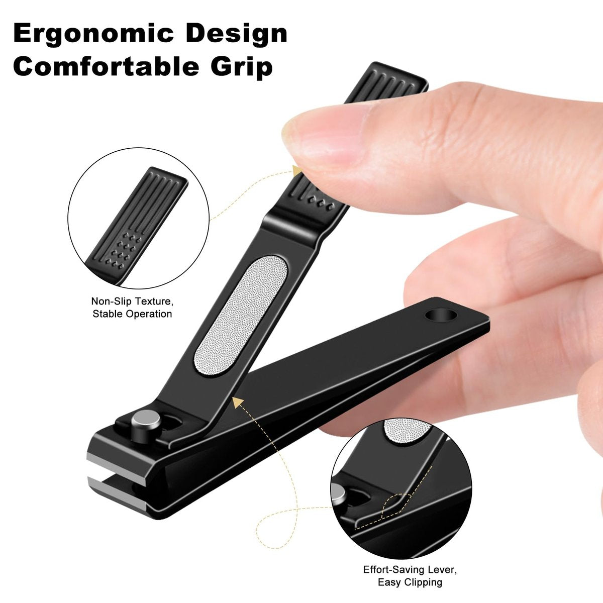 VAIJOY Nail Clippers Set – Stainless Steel Fingernail and Toenail Trimmer for Men & Women with Tin Case Avelisse