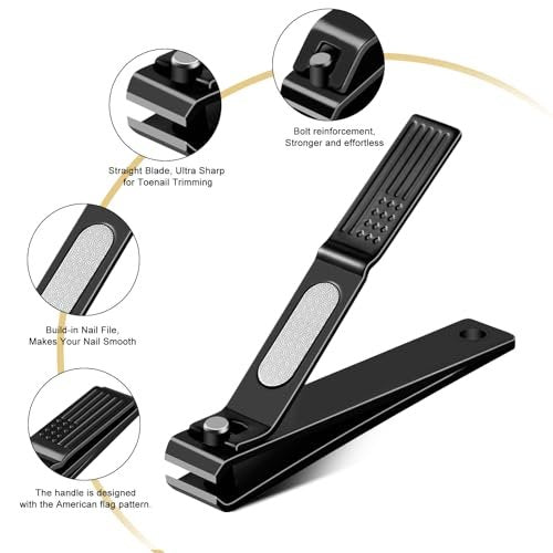 VAIJOY Nail Clippers Set – Stainless Steel Fingernail and Toenail Trimmer for Men & Women with Tin Case Avelisse