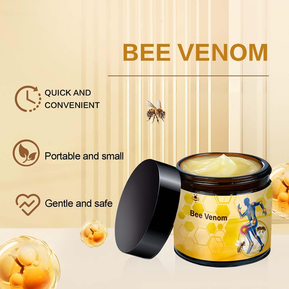 MILEDY Bee Venom Cream (2-Pack) – Professional Strength for Back, Knee, Hands, Neck & Feet Avelisse