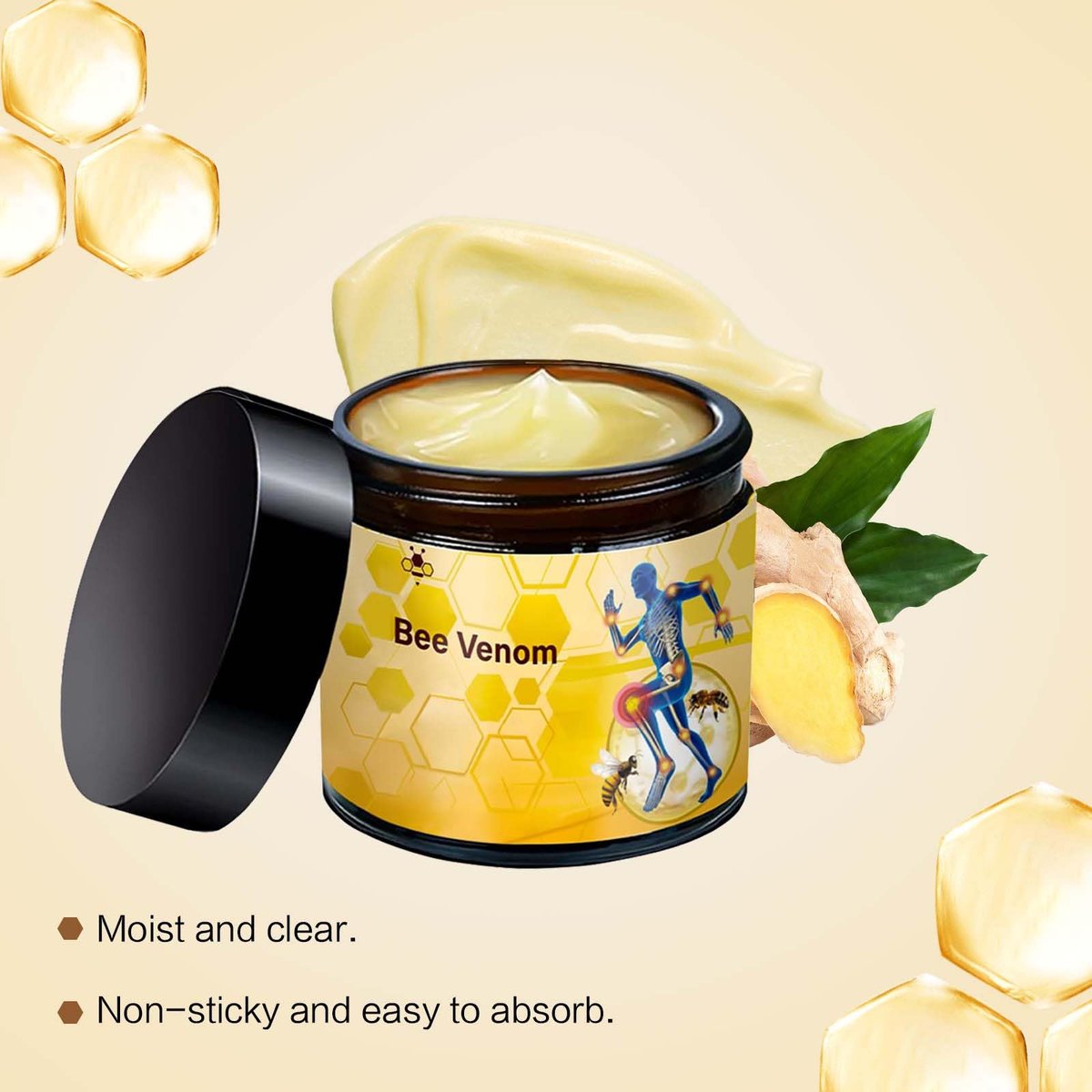 MILEDY Bee Venom Cream (2-Pack) – Professional Strength for Back, Knee, Hands, Neck & Feet Avelisse