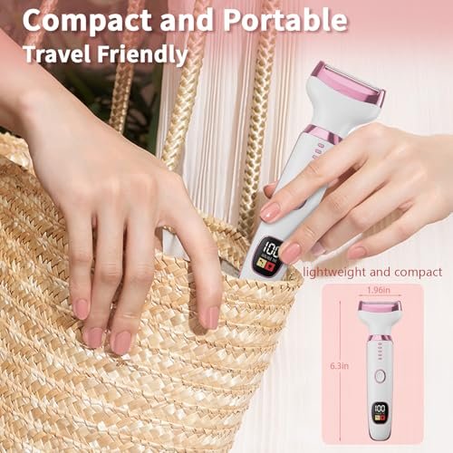 RUIM 5-in-1 Women's Electric Shaver & Hair Trimmer Kit - Painless Cordless Wet/Dry Razor for Legs, Underarms, Bikini Line, Face & Body, Waterproof & USB Rechargeable Avelisse