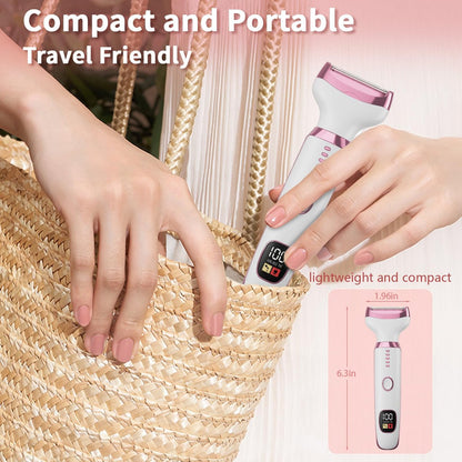 RUIM 5-in-1 Women's Electric Shaver & Hair Trimmer Kit - Painless Cordless Wet/Dry Razor for Legs, Underarms, Bikini Line, Face & Body, Waterproof & USB Rechargeable Avelisse