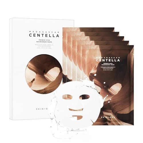 SKIN1004 Madagascar Centella Probio-Cica Nourishing Mask – Deep Hydration & Skin Barrier Support (5 Sheets) Avelisse