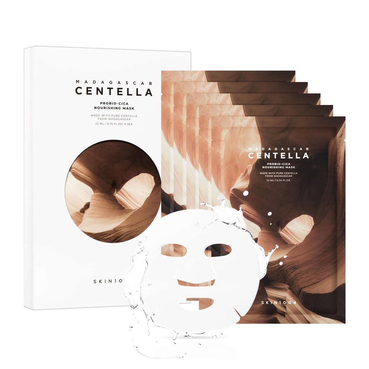 SKIN1004 Madagascar Centella Probio-Cica Nourishing Mask – Deep Hydration & Skin Barrier Support (5 Sheets) Avelisse