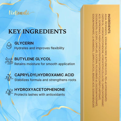 VieBeauti Lash Serum for Eyelash Growth - 5mL Advanced Formula for Longer, Fuller, Thicker Lashes - Vegan & Cruelty-Free, Safe for Sensitive Eyes, 5-Month Supply Avelisse