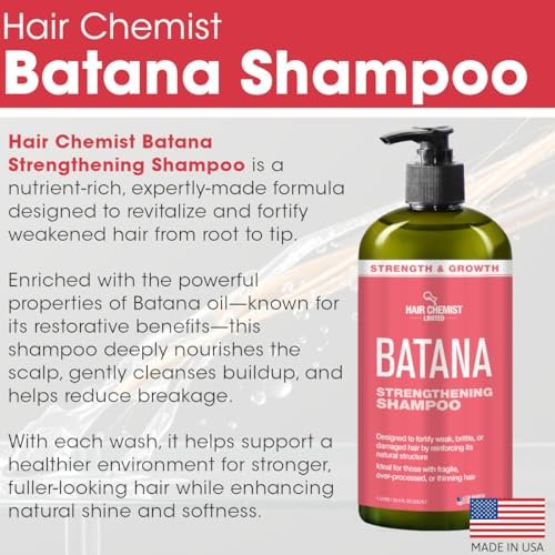 Hair Chemist Batana Strengthening Set – Shampoo, Conditioner & Hair Oil for Growth & Thickness - görsel 6