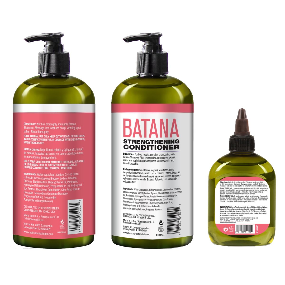 Hair Chemist Batana Strengthening Set – Shampoo, Conditioner & Hair Oil for Growth & Thickness - görsel 3