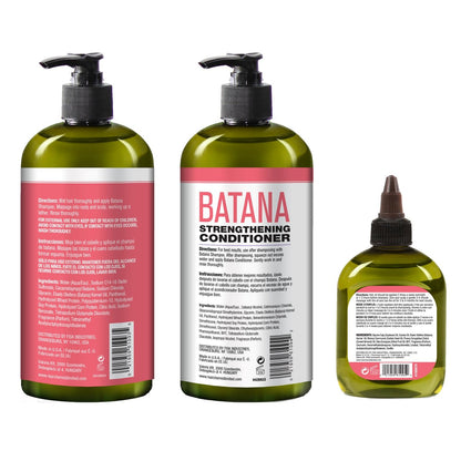 Hair Chemist Batana Strengthening Set – Shampoo, Conditioner & Hair Oil for Growth & Thickness