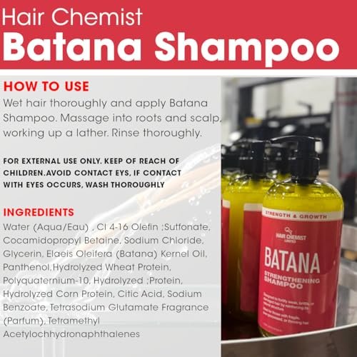 Hair Chemist Batana Strengthening Set – Shampoo, Conditioner & Hair Oil for Growth & Thickness - görsel 12