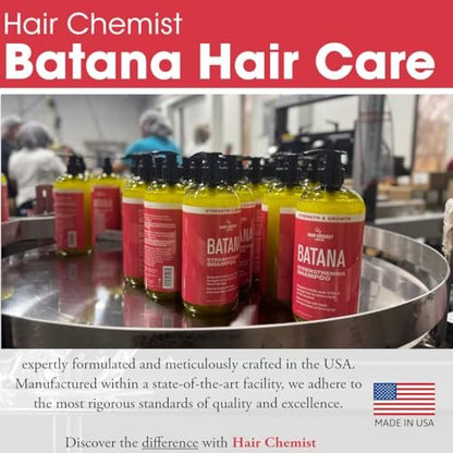 Hair Chemist Batana Strengthening Set – Shampoo, Conditioner & Hair Oil for Growth & Thickness