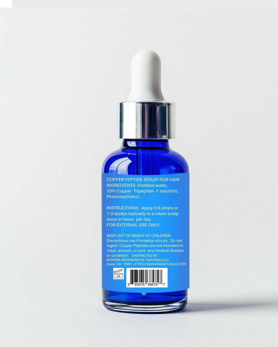 Ultrastrong 10% Copper Peptide Serum for Hair Growth – Liposomal 7x Absorption – Made in USA Avelisse