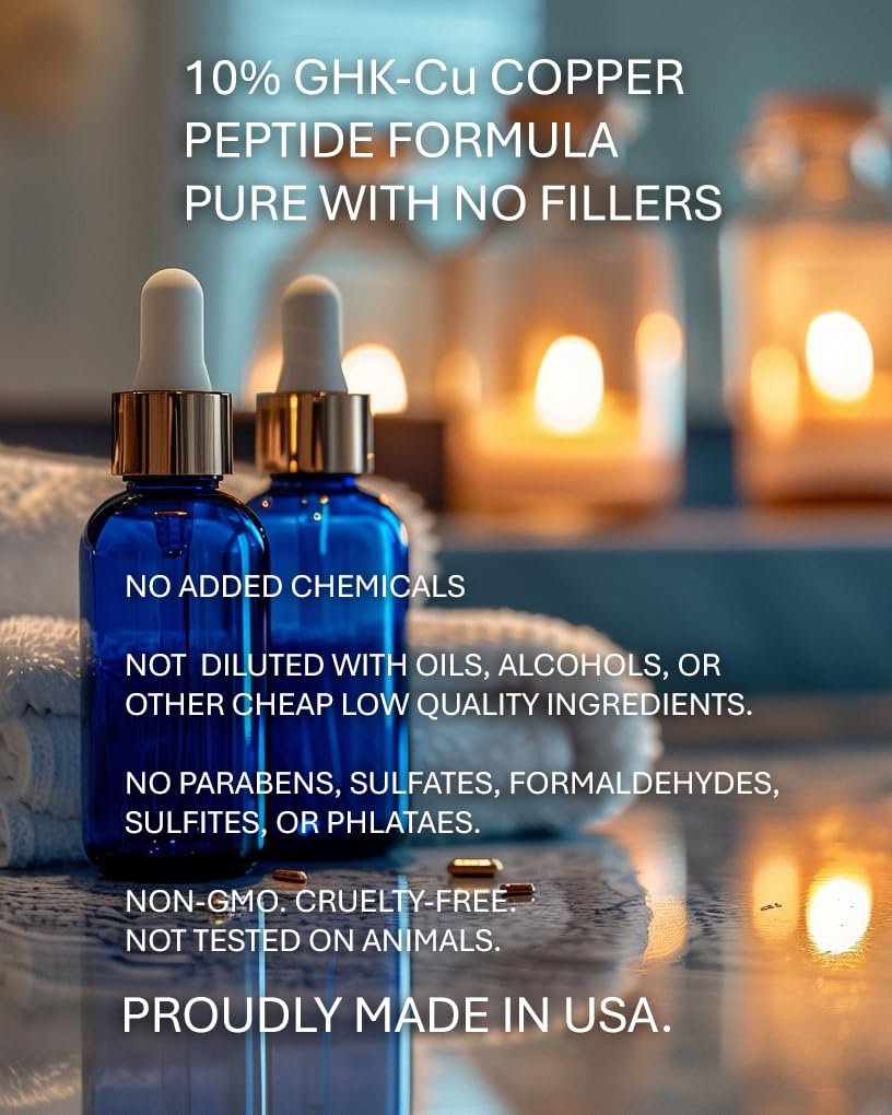 Ultrastrong 10% Copper Peptide Serum for Hair Growth – Liposomal 7x Absorption – Made in USA Avelisse