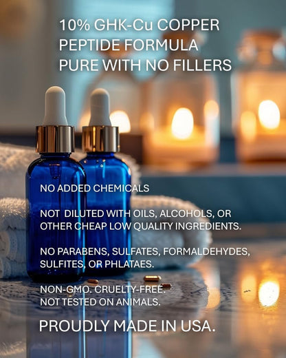 Ultrastrong 10% Copper Peptide Serum for Hair Growth – Liposomal 7x Absorption – Made in USA Avelisse