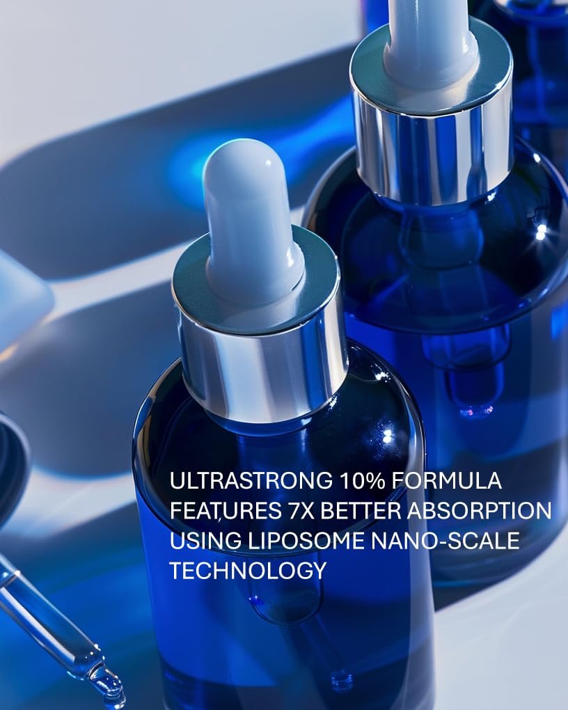Ultrastrong 10% Copper Peptide Serum for Hair Growth – Liposomal 7x Absorption – Made in USA Avelisse