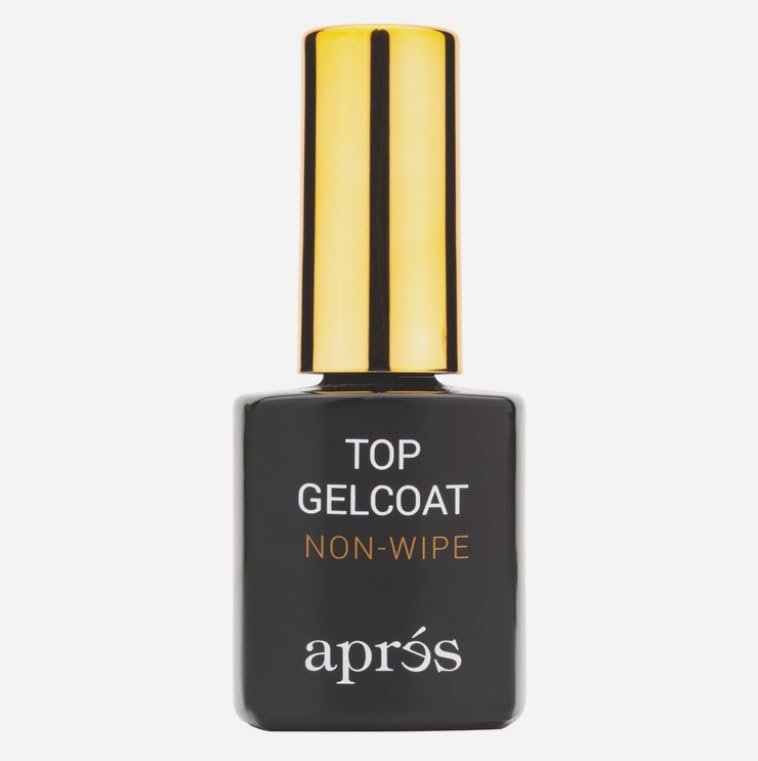 APRÉS Non-Wipe Glossy Top Gelcoat - 15ml - Soak Off Top Coat for Gel Nail Polish, High Gloss Finish - görsel 1