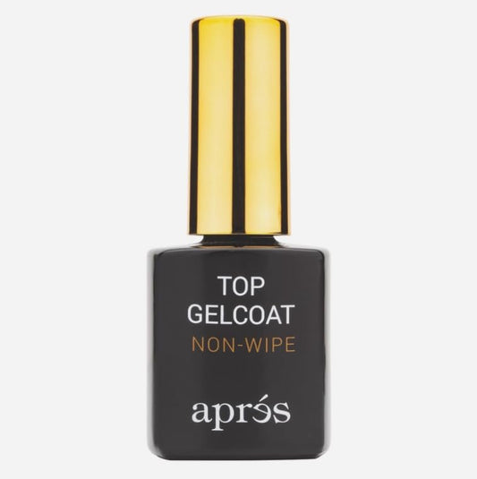 APRÉS Non-Wipe Glossy Top Gelcoat - 15ml - Soak Off Top Coat for Gel Nail Polish, High Gloss Finish