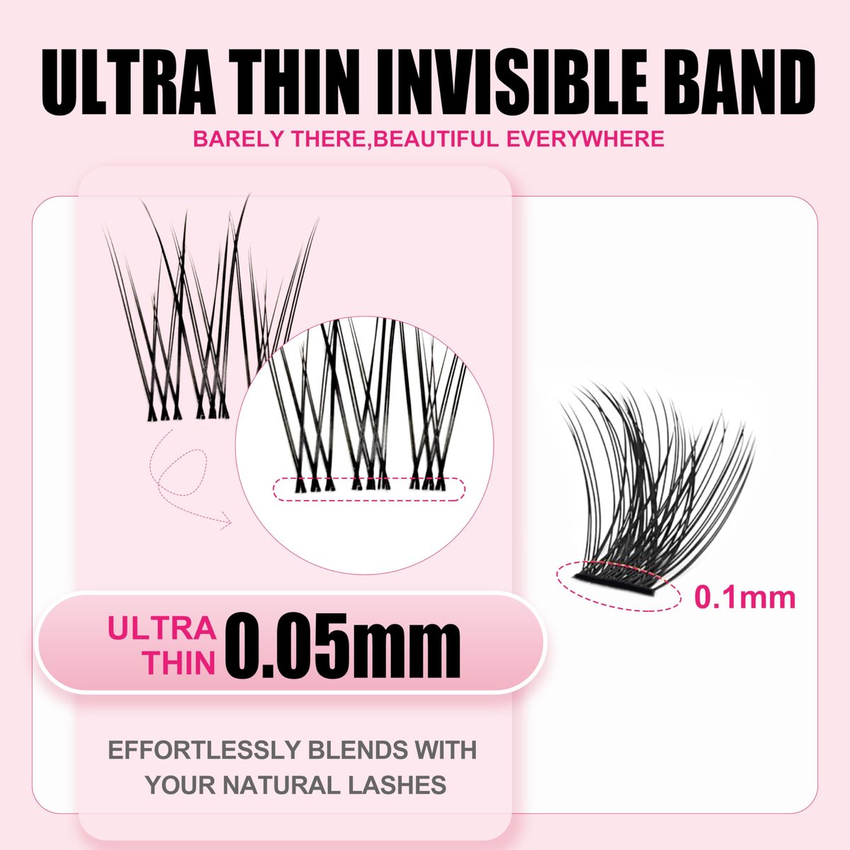 Flare Lashes with Invisible Band – DIY Natural Eyelash Extension Kit with Bond, Seal, Glue, and Remover – Beginner Friendly, Individual Lashes, Waterproof & Long Lasting Makeup Avelisse