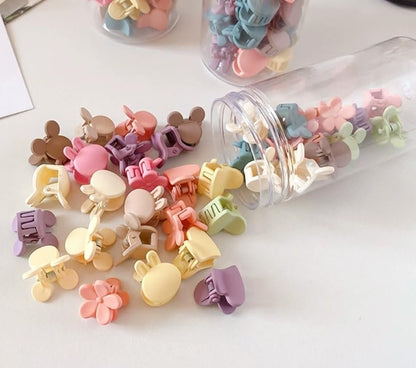 Feilguee 50 PCS Mini Claw Clips - Small Hair Clips for Women, Colorful Cute Hair Accessories