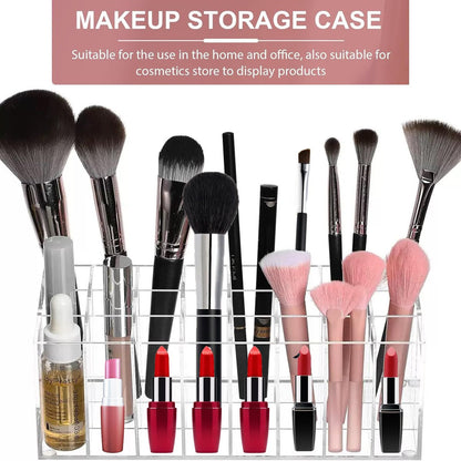 Dmopipp 24-Slot Clear Acrylic Lipstick Organizer - Compact Lip Gloss, Perfume Sample & Mascara Holder Display Rack Avelisse