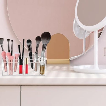 Dmopipp 24-Slot Clear Acrylic Lipstick Organizer - Compact Lip Gloss, Perfume Sample & Mascara Holder Display Rack Avelisse