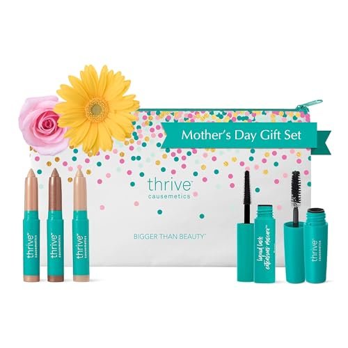 Thrive Causemetics Mini Makeup Essentials Gift Set – Mini Mascaras & Highlighter Sticks for Mother's Day Avelisse