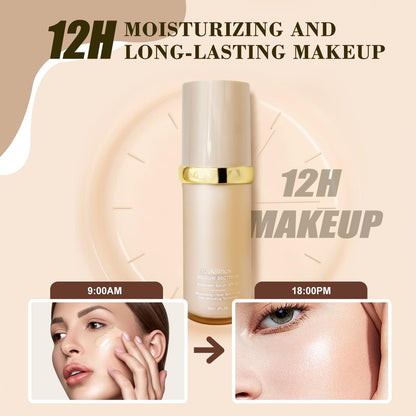 Rise Luxus Ultrablend 4 In 1 Foundation – Match Skin Color Changed Foundation Liquid with SPF 50, Waterproof, 1 Fl Oz (Beige) Avelisse