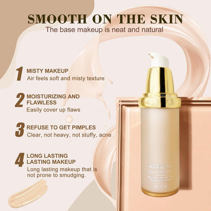Rise Luxus Ultrablend 4 In 1 Foundation – Match Skin Color Changed Foundation Liquid with SPF 50, Waterproof, 1 Fl Oz (Beige) Avelisse