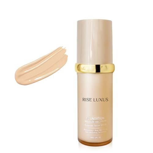 Rise Luxus Ultrablend 4 In 1 Foundation – Match Skin Color Changed Foundation Liquid with SPF 50, Waterproof, 1 Fl Oz (Beige) Avelisse
