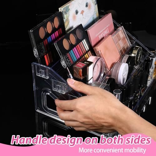 Clear 2 Pack Nail Polish Organizer 5 Layers Acrylic Sunglass Display Rack - Eyeglasses Storage, Essential Oils Holder, Makeup Organizer, No Tool Assembly - görsel 6