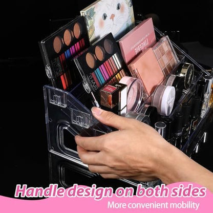 Clear 2 Pack Nail Polish Organizer 5 Layers Acrylic Sunglass Display Rack - Eyeglasses Storage, Essential Oils Holder, Makeup Organizer, No Tool Assembly
