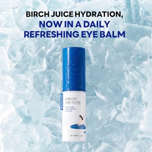 ROUND LAB Birch Juice Icy Cooling Eye Stick – Depuffing Glow Booster Balm for Puffy Eyes, Dark Circles, Fine Lines | On-the-Go Moisturizer | Korean Skincare | 0.35 oz - görsel 8